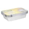 Falcon Rectangle Aluminium Container With Lid Silver 800ml 10 PCS