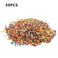 Generic - 50Pcs Soft Crystal Water Beads Colorful Paintball Bullets For Water Toy Pearl Shaped Soil Mud Grow Magic Jelly Balls (Multicolor)