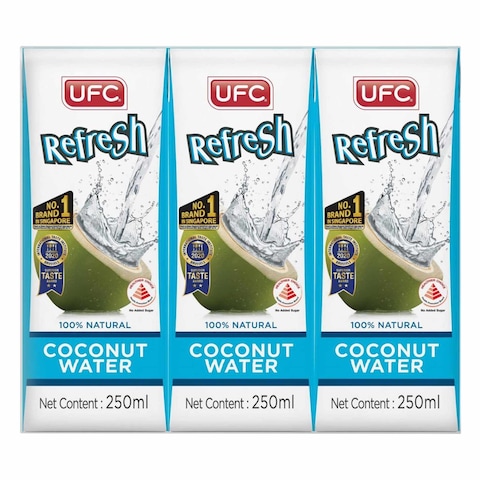 UFC Refresh Coconut Water 250ml x Pack of 3