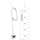 5 way Power Extension Cord with 5 USB - Surge Protector Strip With 20W USB-C PD Port, 3 USB-A QC Fast Charging Ports, 2M Cable Organizer,Electrical Outlet Lead Sockets, Multi Plug Power Strip White