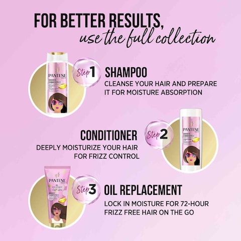 Pantene Pro-V Goodbye Summer Frizz Shampoo With 72H Frizz Control Clear 400ml