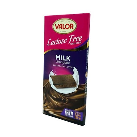 Valor Lactose Free Milk Chocolate Bar - 100 gram