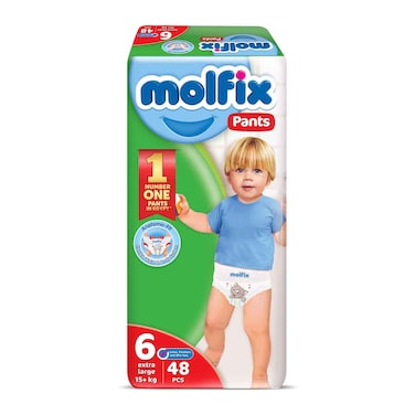 Molfix Baby Diaper Pants - Size 6 Extra Large- 48 Diapers