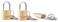Terminator brand Brass Pad Locks Set of 3