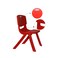 Esqube Kids Chair, Strong And Durable Kids Plastic School Study Chair, Red (1-5 Years)