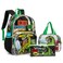 Eazy Kids 17" Set of 3 School Bag with Lunch Bag and Pencil Case Dinosaur - Black