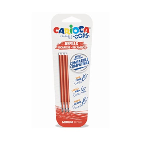 Carioca Oops Refill Red Blister 3 Pieces