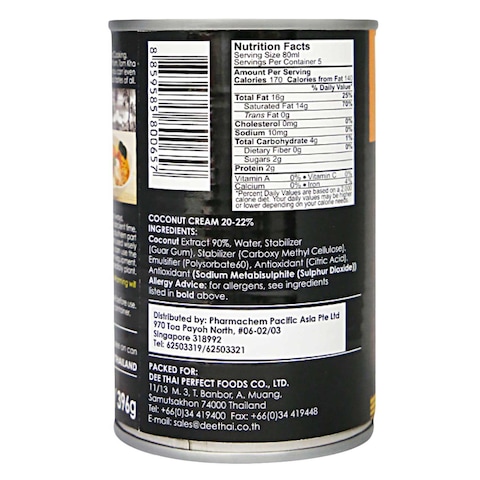 DEE TAHI COCONUT CREAM 20-22% 400ML