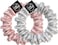 Invisibobble Pink And Silver Satin Hair Scrunchies X2 Sprunchie Slim - Scrunchie Hair Elastic With A Spiral Elastic Inside Satin, Ib-Spsl-Hp10002, Pink And Silver, 2 Unit&agrave; (Confezione Da 1)