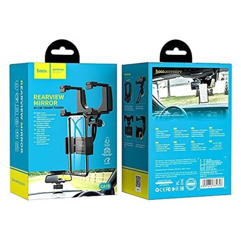 Hoco CA70 Pilot Car Mirror Mobile Holder - Black