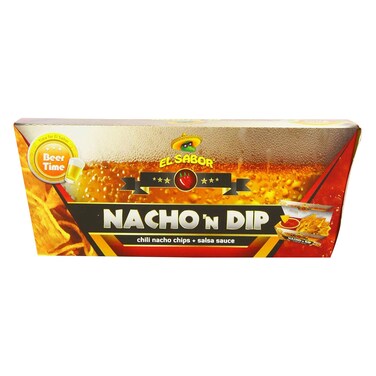El Sabor Salsa Sauce With Chili Nachos Chips 175G