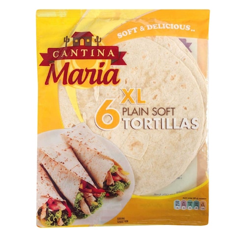 Cantina Maria Plain Soft XL Flour Tortillas 360g