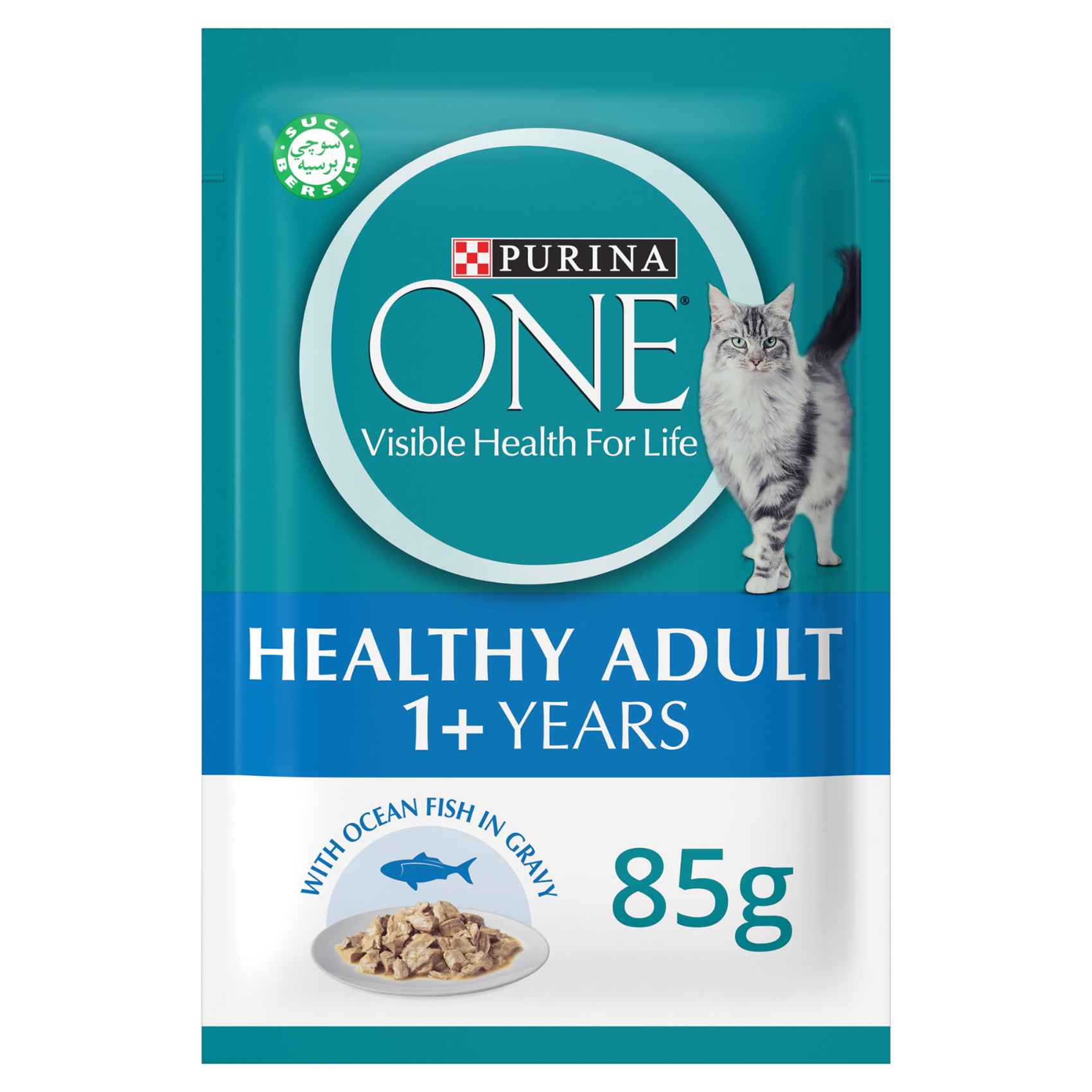 Buy Purina One Healthy Adult 1 Years With Ocean Fish In Gravy Cat Food 85g Online Carrefour UAE