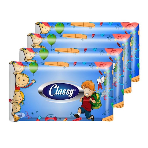 Classy Glowin Facial Tissues - 120 Tissues - 4 Pieces
