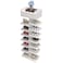 8-Tier Wooden Shoe Rack Shoe Cabinet Hallway Shoe Stand Storage Shelf With Drawer Simple Assembly 22 * 40 * 122.5cm White