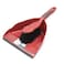 Dustpan with broom with extra grip in handle, Cleaning Tool Perfect for Home and Office Lobby set Red/Black