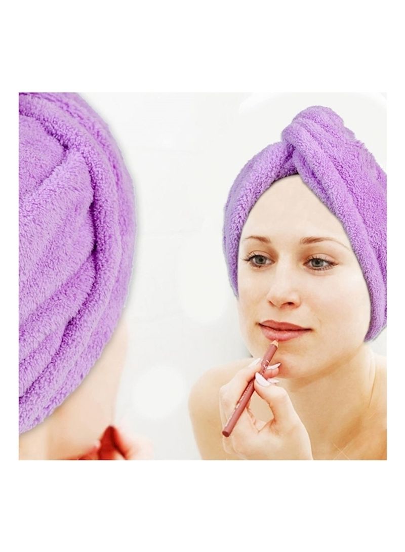 Generic 2-Piece Hair Drying Towel Set Pink/Purple