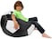 Comfy Football Bean Bag Cover - Black &amp; White