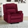 In House Velvet Rocking Recliner Chair - Burgundy - AB02