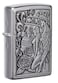 49442-087183 207 Skull and Angel Emblem Design Street Chrome Windproof Lighter