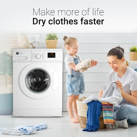 AFRA Fully Automatic Front Load Washing Machine 7KG, 1200 RPM, 15 Programs, White, LED Display, G-MARK, ESMA, ROHS, And CB Certified, 2 Years Warranty