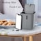 Generic Bathroom Accessory Set - 4 Piece Grey Bathroom Accessories Set With Trash Can, Soap Dish, Soap Dispenser, Toothbrush Cup, Bathroom Decor Sets With Desktop Small Trash Can - Grey Stripe
