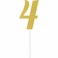 Creative Converting- Cake Topper Gold Glitter #4< >Gold< >