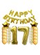 Generic 40-Piece 17th Happy Birthday Letter Party Balloon Set