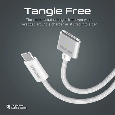 كابل شحن USB-C إلى MagSafe 3 بقوة شد عالية 140 وات لجهاز MacBook