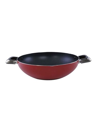 Buy Royalford Non Stick Wok Pan Red/Black 30Cm Online | Carrefour KSA