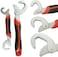 Sapu 2Pcs Multi-Function Universal Quick Snap N Grip Adjustable Wrench Spanner Set Sapu Red