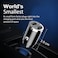 Promate Car Charger, Smallest 20W Fast Charging USB-C&trade; Power Delivery Car Phone Charger with Mini Handle, Aluminum Alloy Design and Surge Protection for iPhone 13, iPhone 12, iPad Pro, Bullet-PD20