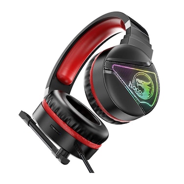 هوكو W104 سماعات للألعاب مع ميكروفون - أحمر