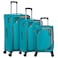 Eminent Expandable Trolley Luggage Set of 3 Bag Soft Suitcase for Unisex Travel Polyester Shell Lightweight with TSA lock Double Spinner Wheels E765SZ Green