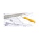 Deli Stainless Steel Ruler Silver 30cm
