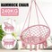 Hammock Chair, Hanging Swing Seat for Indoor &amp; Outdoor, Round Hammock Mesh Chair Multi- Color