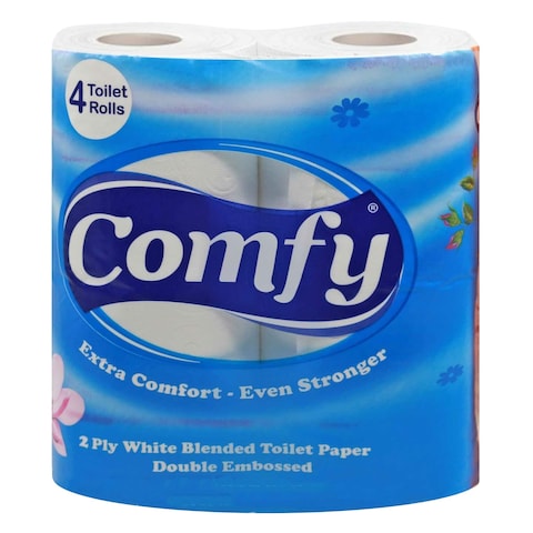 Comfy Wte Blended 2Ply 200&#39;S Packx4