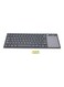 Heatz Wireless Touchpad Keyboard - Arabic/English 36.5X12X1.95Cm Black/White/Grey