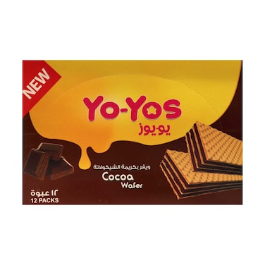 ويفر يو- يوز بكريمة الكاكاو - 12 قطعة