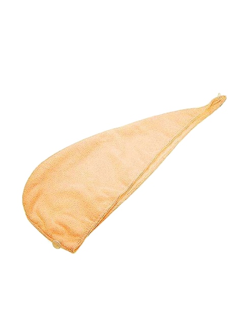 Generic Hair Drying Towel Yellow 22X66Centimeter