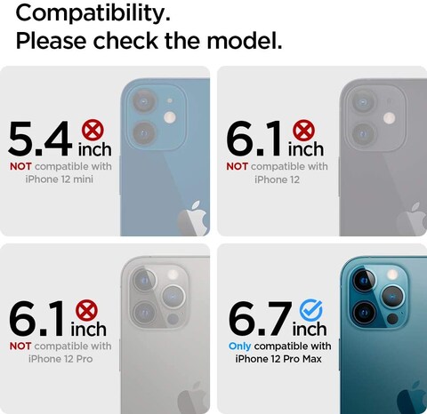 Spigen GLAStR Optik Camera Lens Screen Protector [2 Pack] designed for iPhone 12 Pro MAX - Silver
