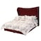 In House Lisbon Velvet Bed Frame - Single - 200x100 cm - Burgundy