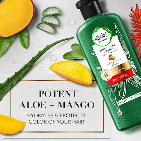 Herbal Essences Color Protect Sulfate Free Potent Aloe Vera + Mango Natural Conditioner 400ml