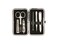 Brownlow Gifts Faux Leather Manicure Set, Black