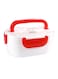 Generic Multifunctional Breathable Electric Heating Lunch Box White/Red 620g