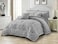 Comfy Luxe Soft 6 Pcs King Size Cotton Comforter Bedding Set-Light Grey
