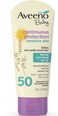 Aveeno Baby Continuous Protection Sensitive Skin Lotion Zinc Oxide Sunscreen SPF 50 3 OZ (Pack Of 2)