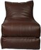 Vital Bean Bag Bed Chair Sofa Bed Leather Wallow Filp - Out Lounger Relaxing Bed Chair Relaxer Ideal For Hostels Hotel Hospitals (Brown)