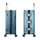 Cabinpro Lightweight Aluminum Frame Fashion Trolley Luggage Set of 3 Polycarbonate Hard Shell Suitcase with 4 Quite 360&deg; Double spinner wheels CP001 Dark Blue