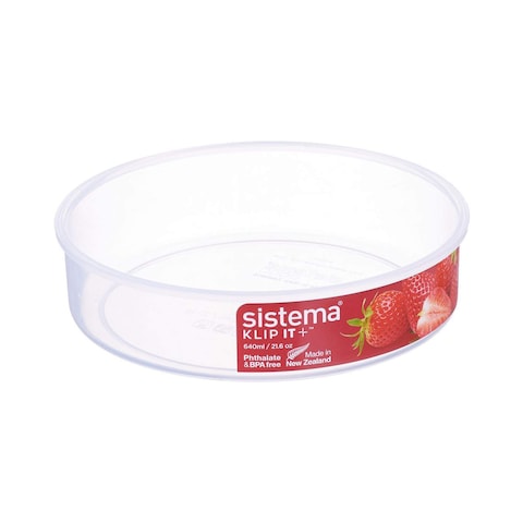 Sistema Round Food Container - 640ml - Clear